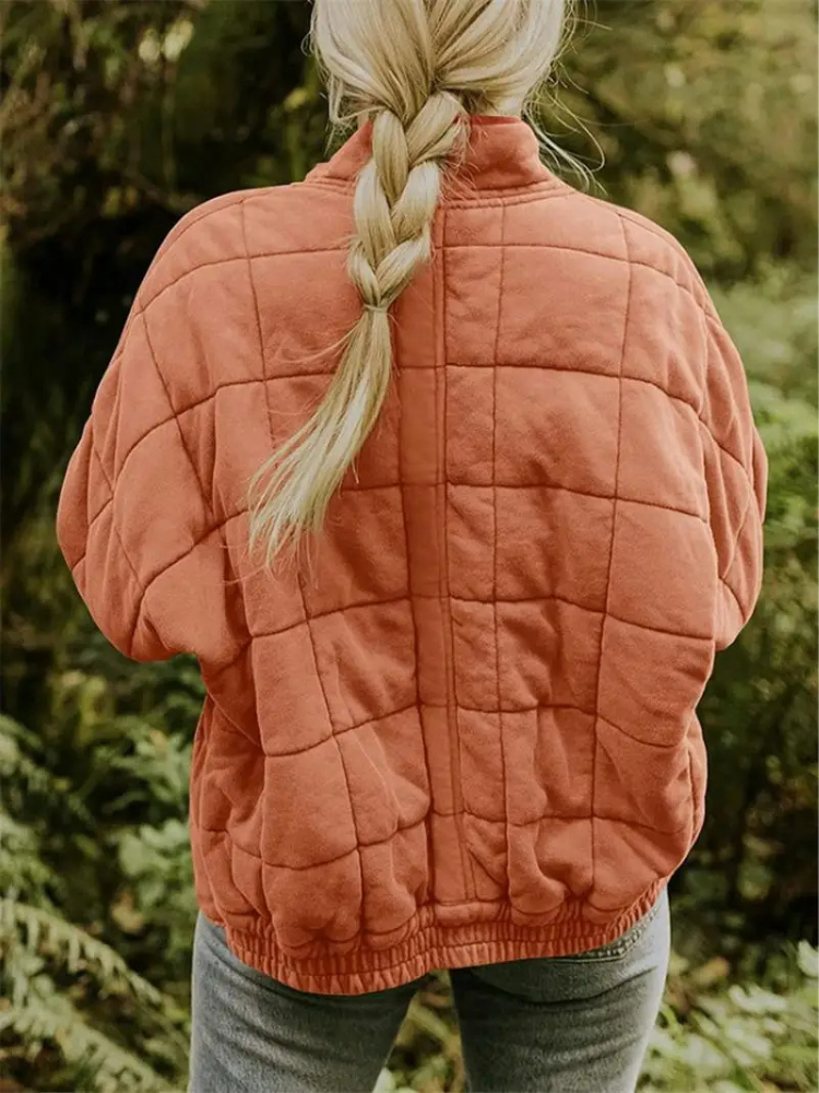 Women's Quilted Casual Zip-Up Jacket