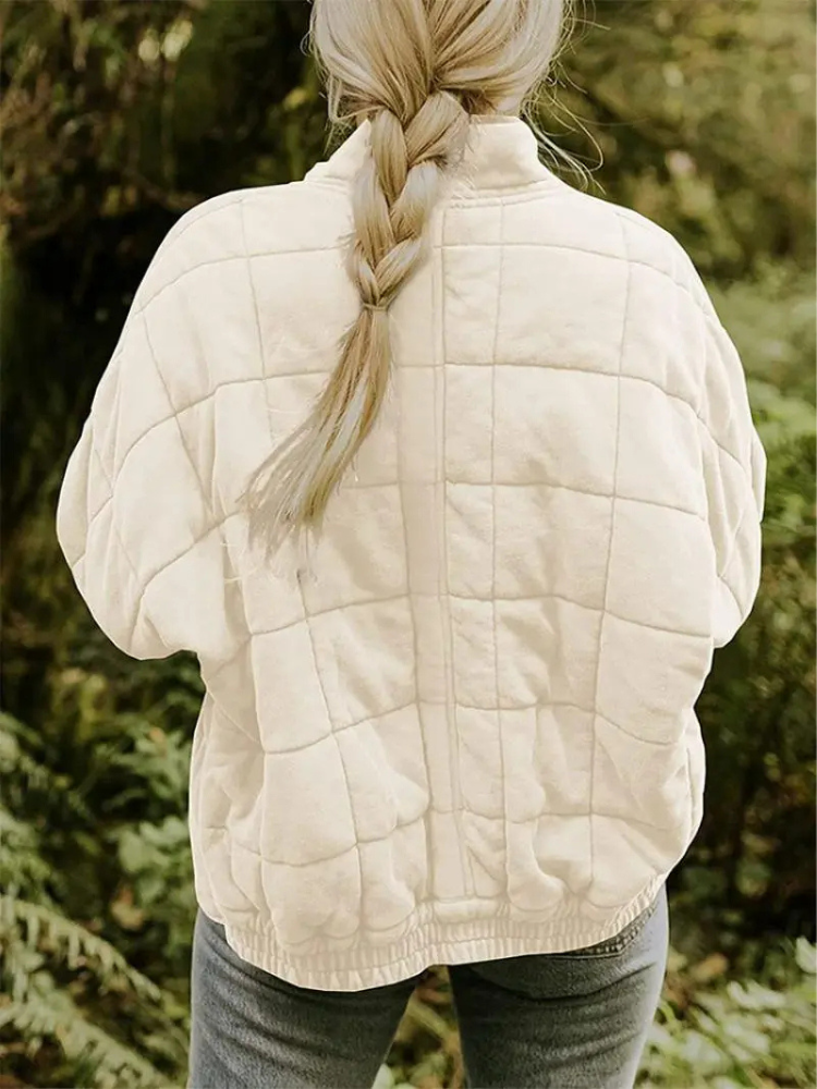Women's Quilted Casual Zip-Up Jacket