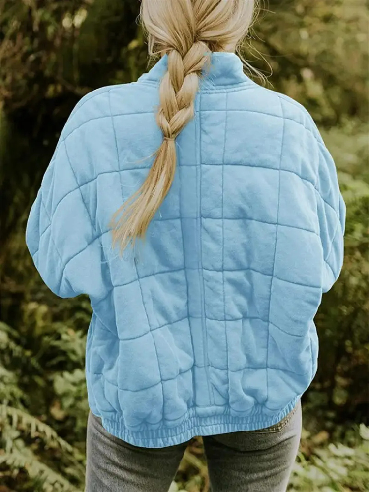 Women's Quilted Casual Zip-Up Jacket