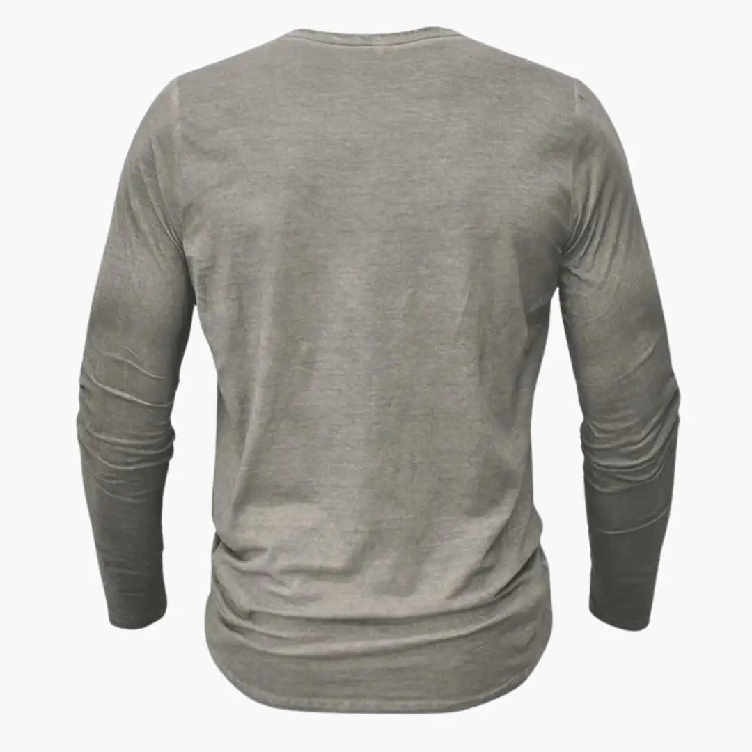 Classic Long Sleeve Henley Shirt for Men