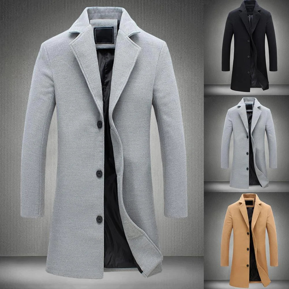 Stylish Long Winter Coat for Men - Warm and Comfortable