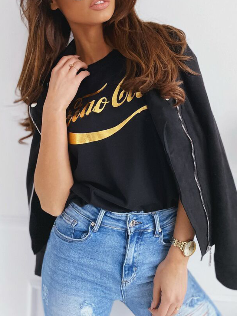 Women's Cropped Jacket with Notch Collar