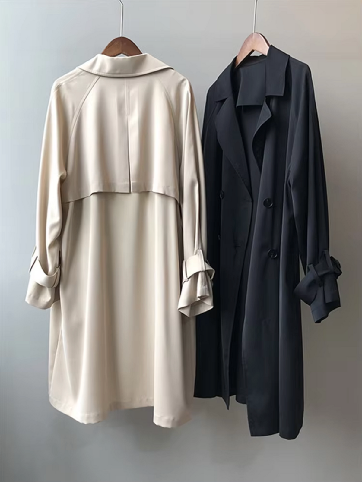 Women's Classic Double-Breasted Trench Coat