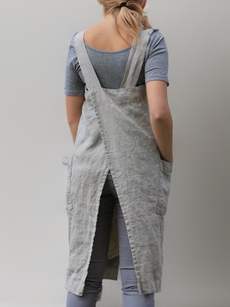Women's Elegant Pinafore Midi Dress