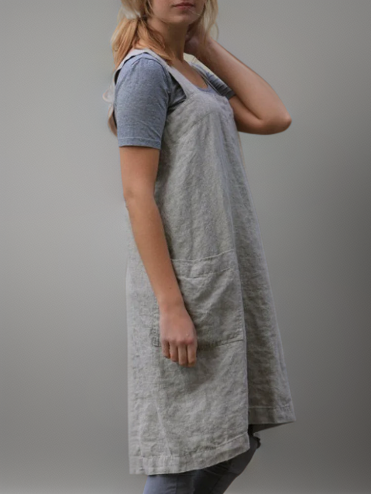 Women's Elegant Pinafore Midi Dress