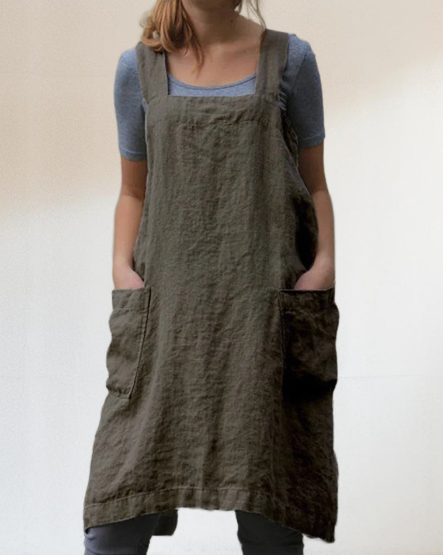 Women's Elegant Pinafore Midi Dress