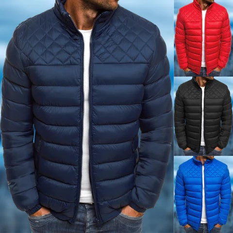 Sustainable Padded Men's Jacket - Wind and Waterproof