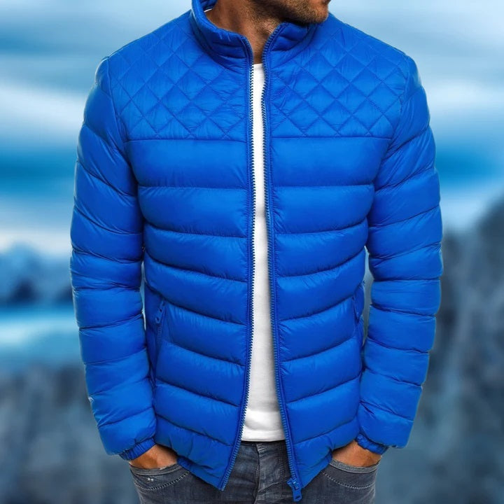 Sustainable Padded Men's Jacket - Wind and Waterproof