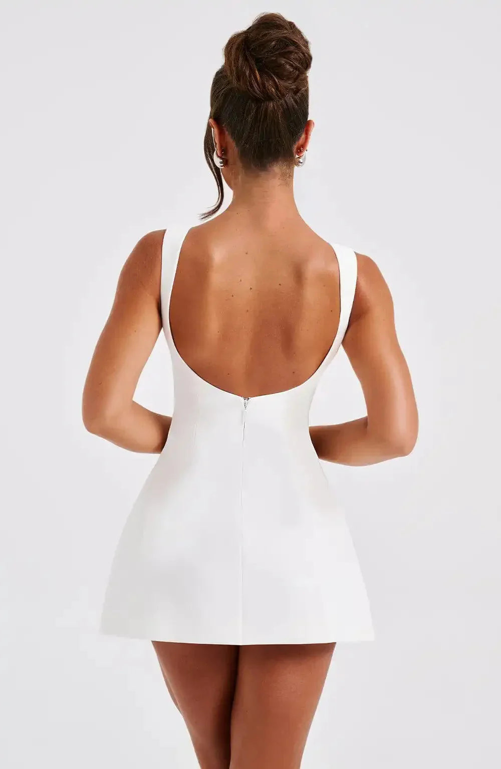 Open Back Sleeveless Mini Dress for Women
