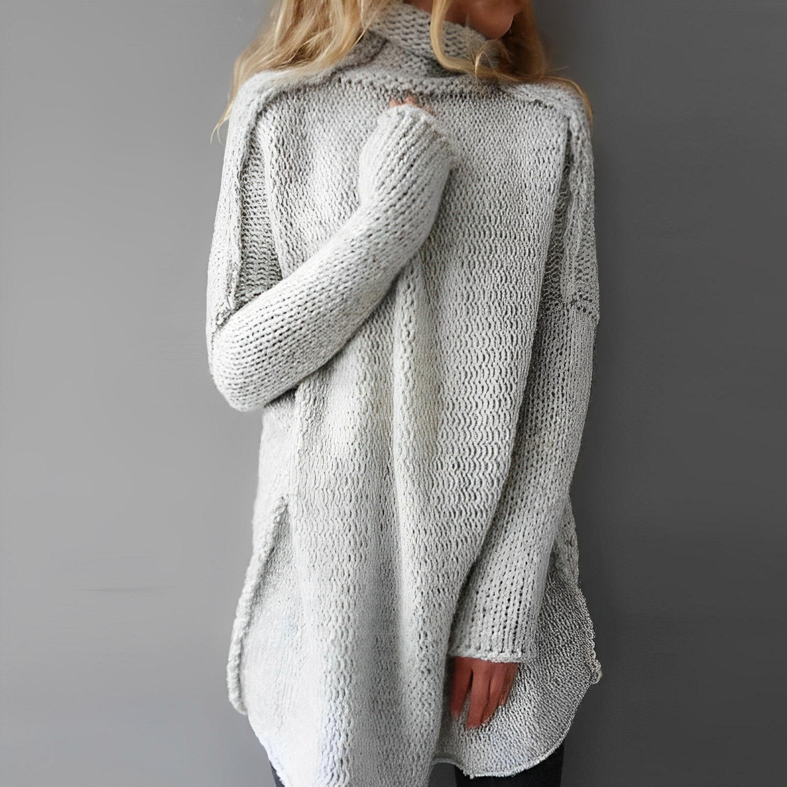 Women's Oversized Turtleneck Soft Knit Sweater