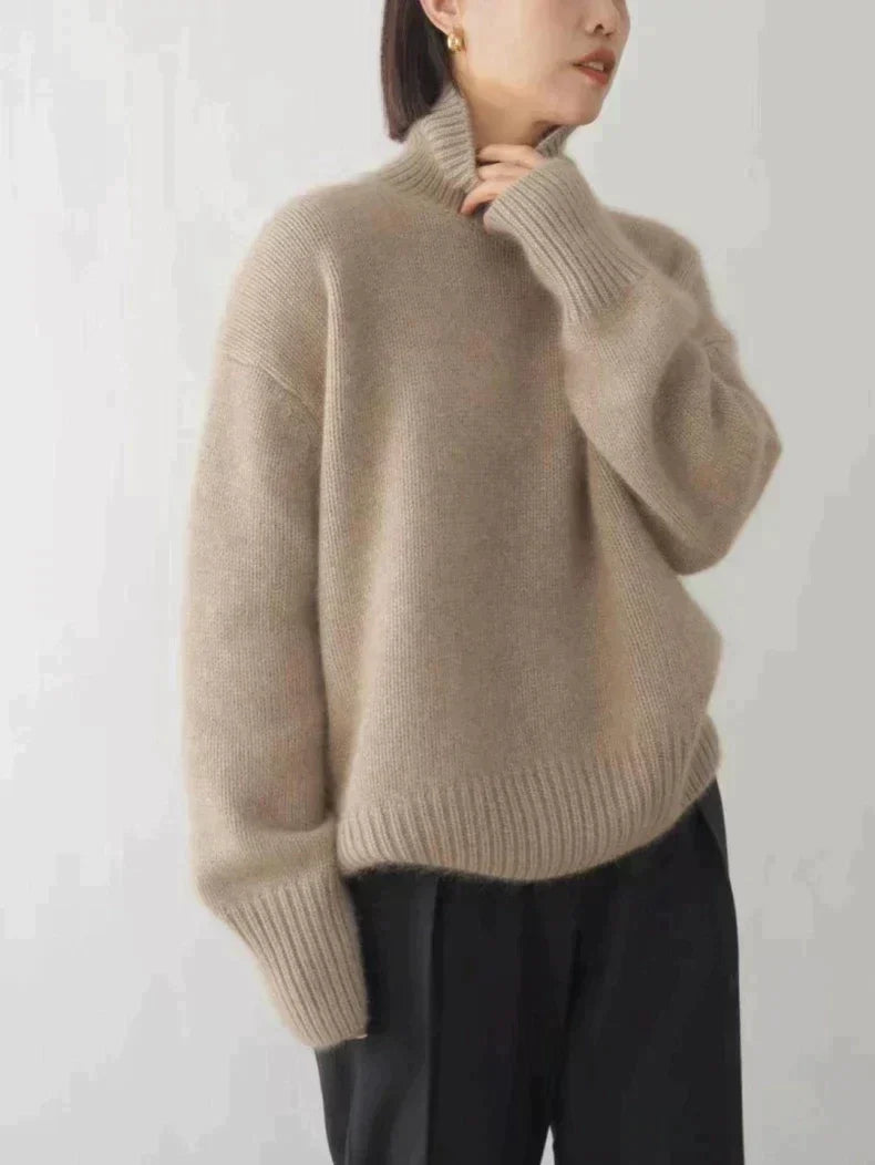 Women's Cozy Turtleneck Relaxed Fit Sweater