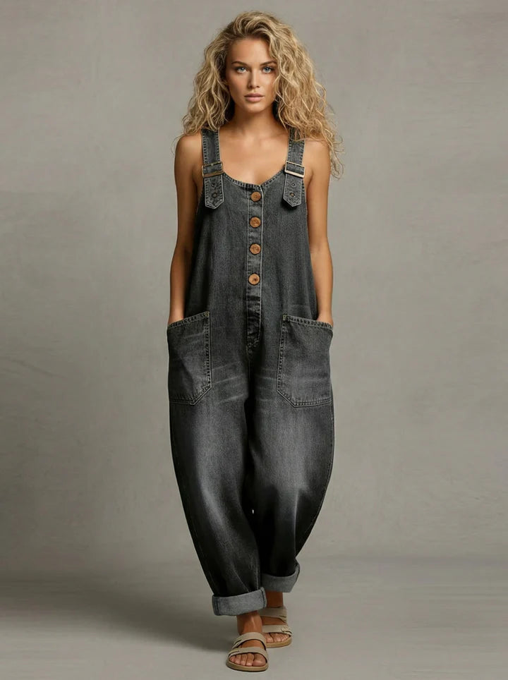 Women's Relaxed Denim Jumpsuit