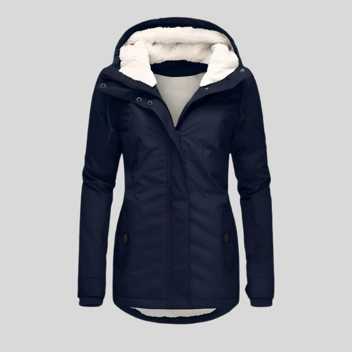 Women's Hooded Fleece-Lined Winter Parka Jacket