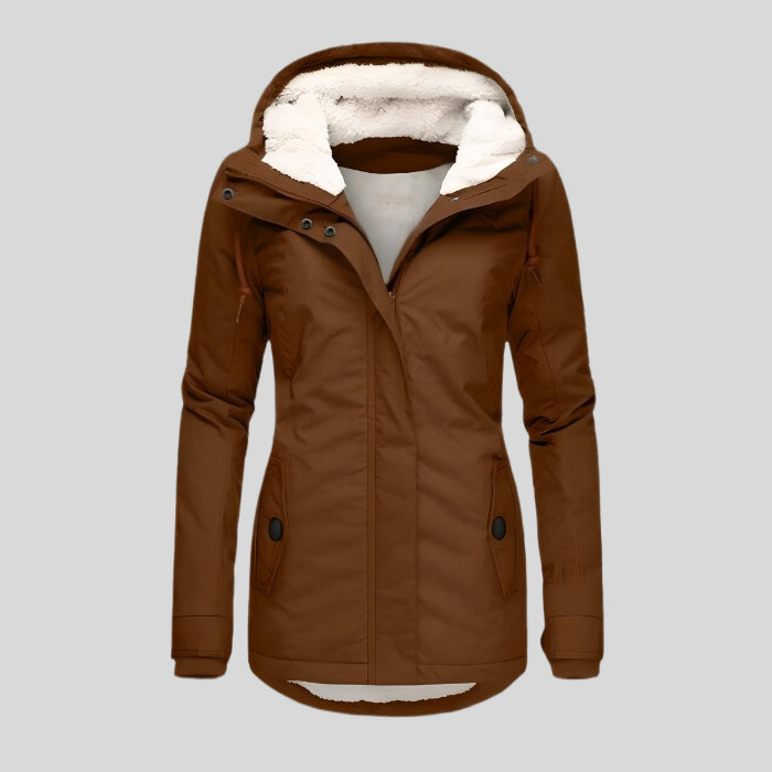 Women's Hooded Fleece-Lined Winter Parka Jacket