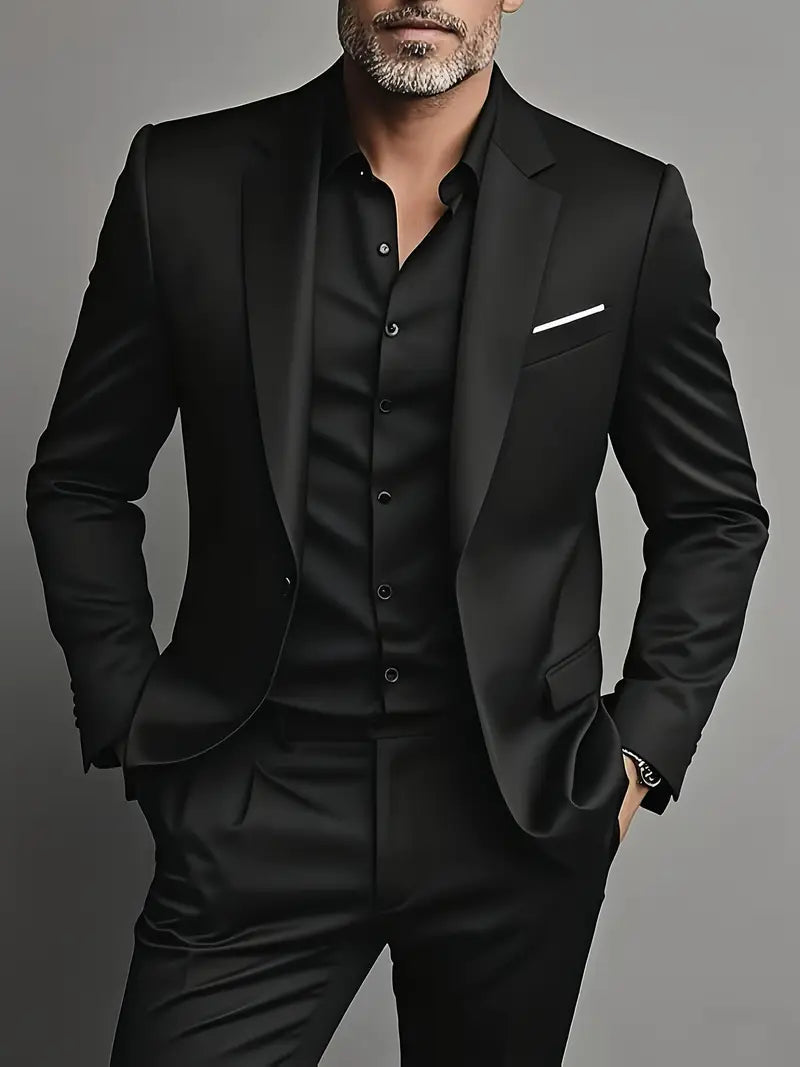 Men's Tailored Two-Piece Suit Set