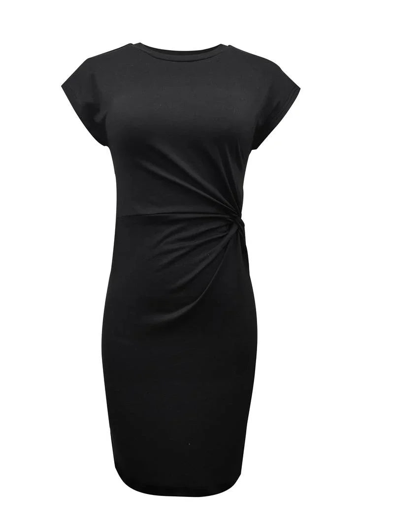 Elegant Ruched Midi Dress for Women