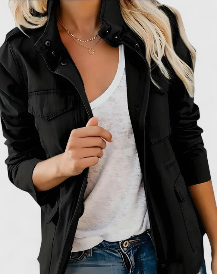 Women's Field Parka Jacker with Waist Drawstring