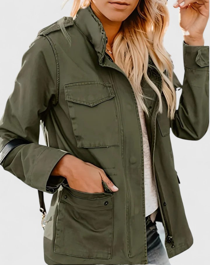 Women's Field Parka Jacker with Waist Drawstring