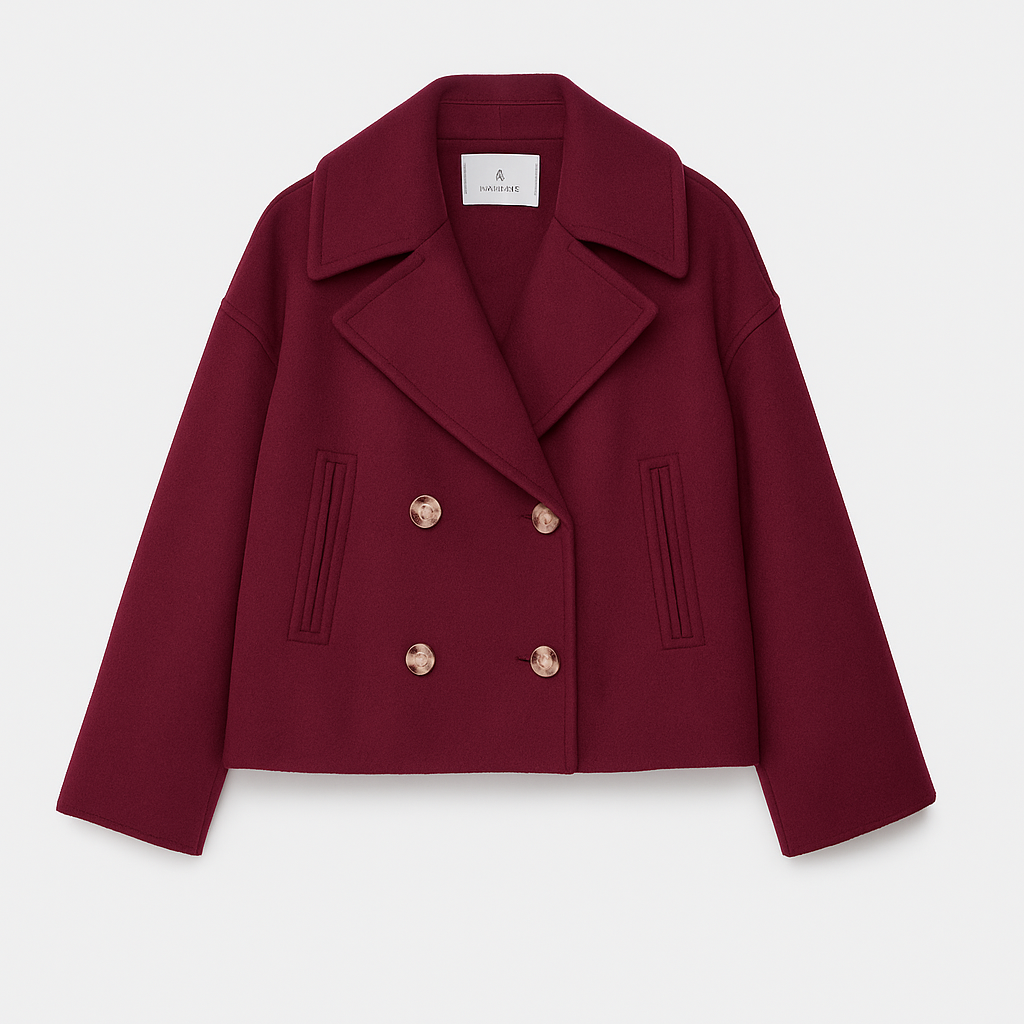 Women's Double-Breasted Cropped Tailored Blazer