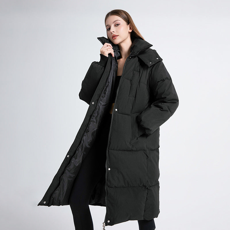 Women's Long Hooded Puffer Winter Coat