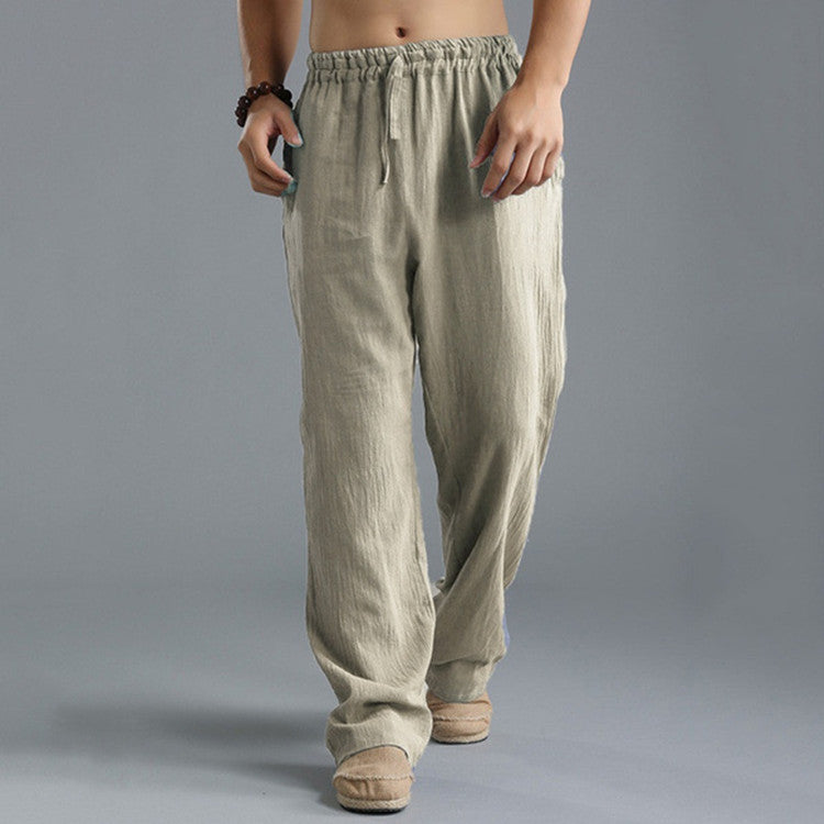 Stylish Men's Linen Trousers Breathable Comfortable