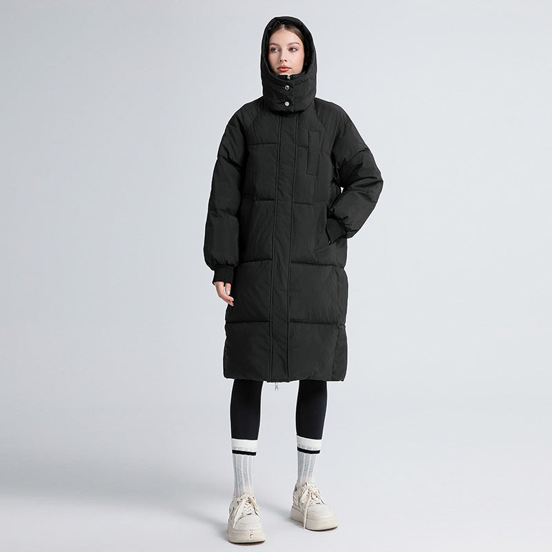Women's Long Hooded Puffer Winter Coat