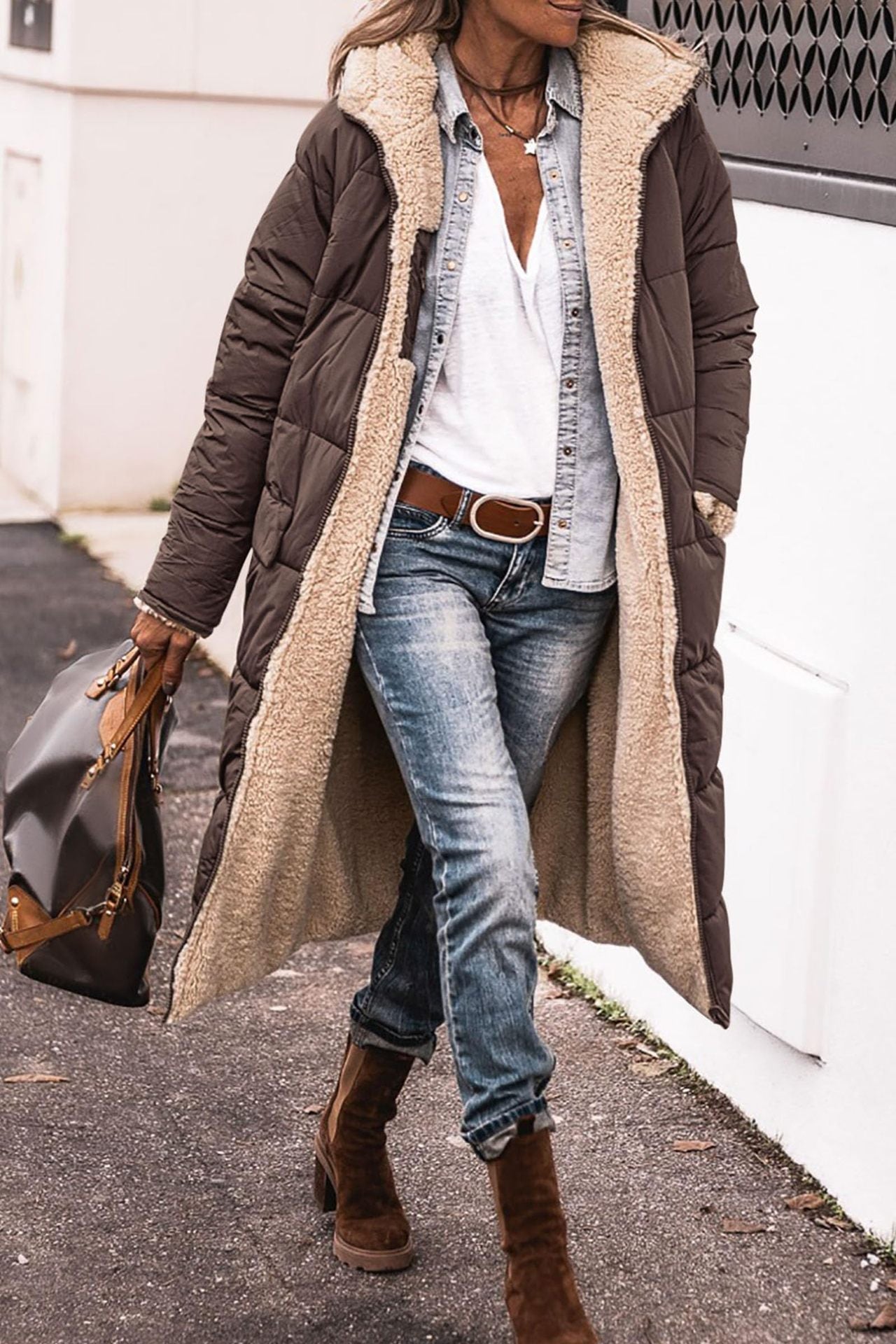Women's Long Hooded  Warm Winter Coat