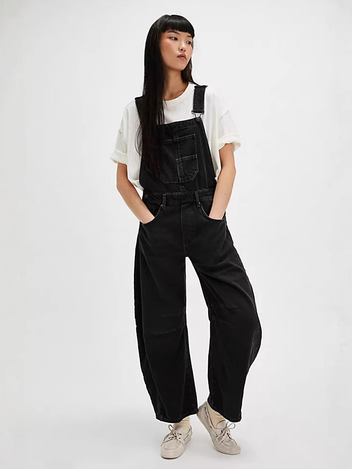 Women's Casual Oversized Overalls with Practical Pockets