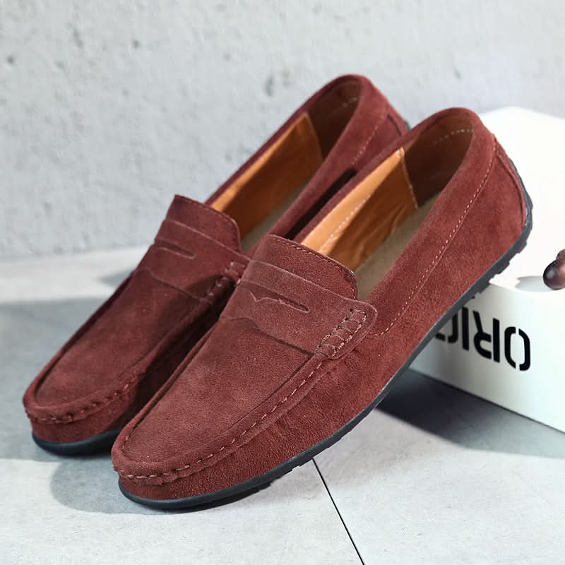 Men's Suede Loafers Slip-On Shoes