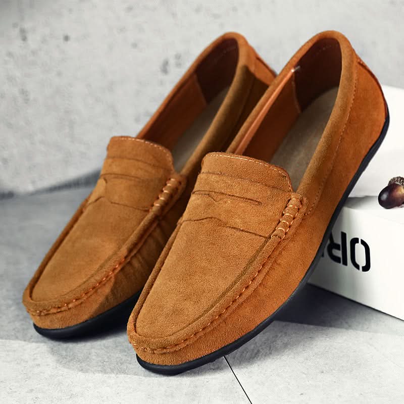 Men's Suede Loafers Slip-On Shoes