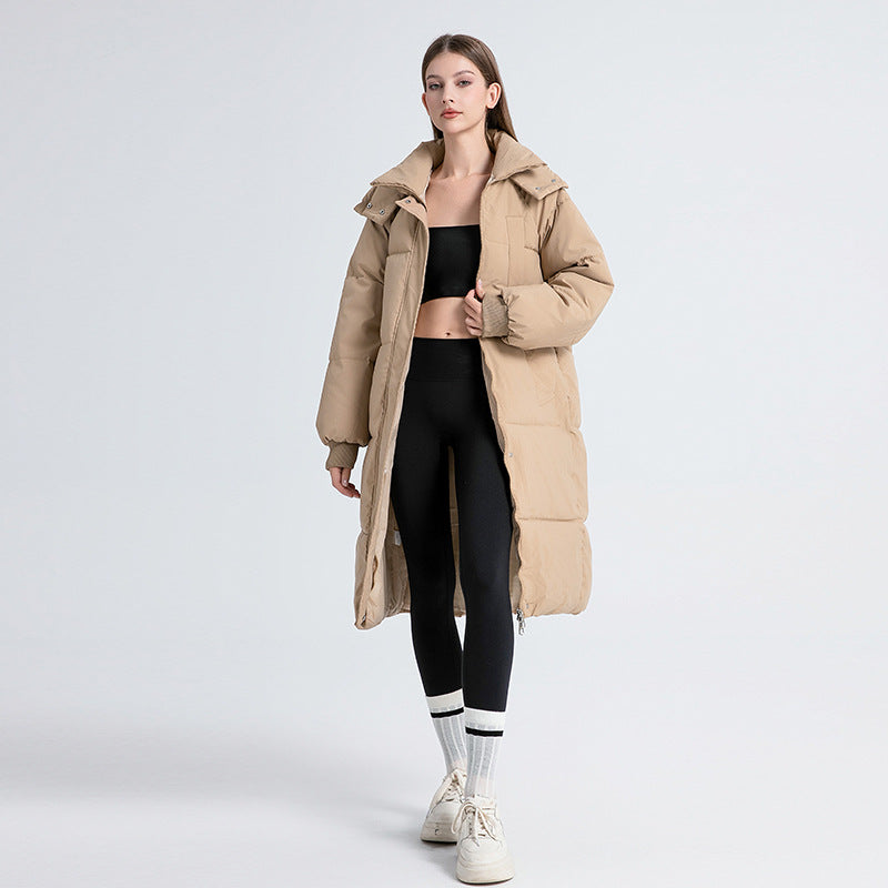Women's Long Hooded Puffer Winter Coat