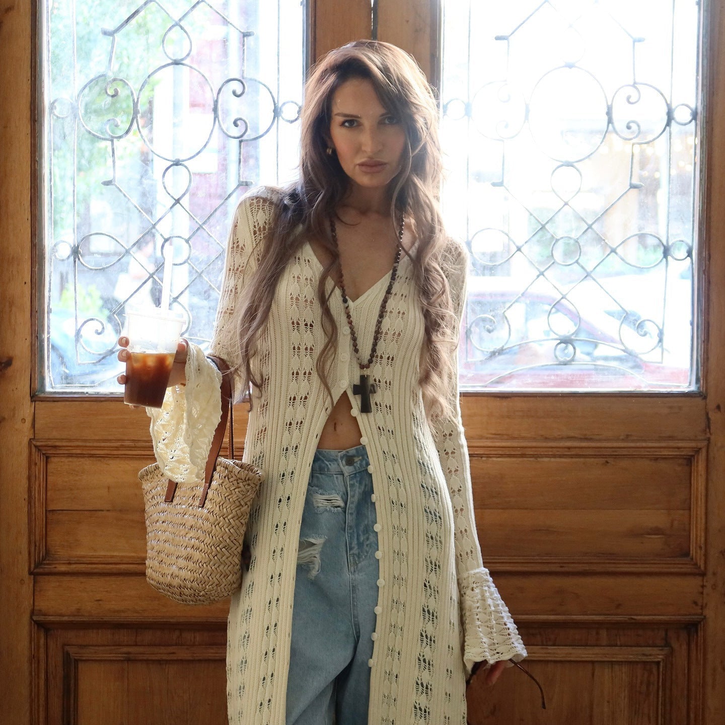 Stylish Long Bohemian Women's Cardigan
