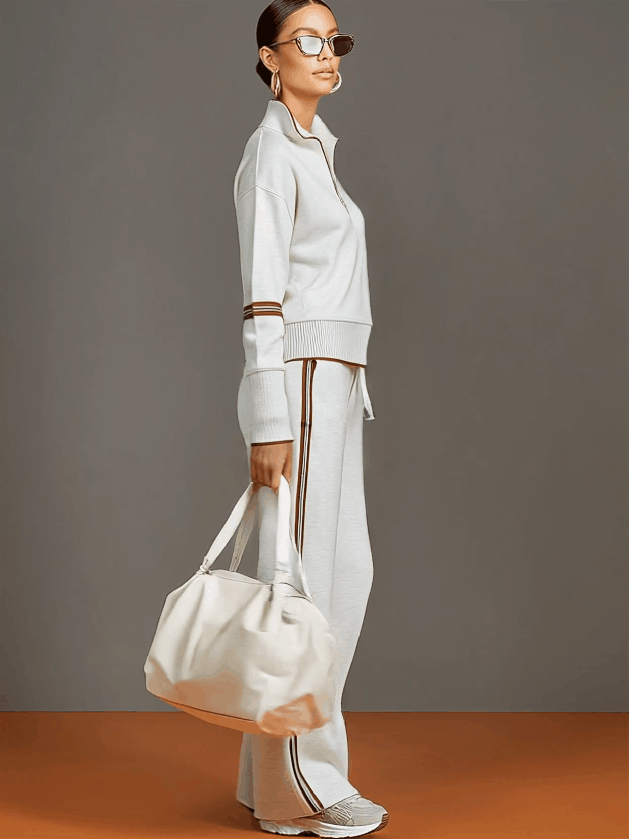 Women's Long Sleeve Half-Zip Co-Ord Tracksuit Set