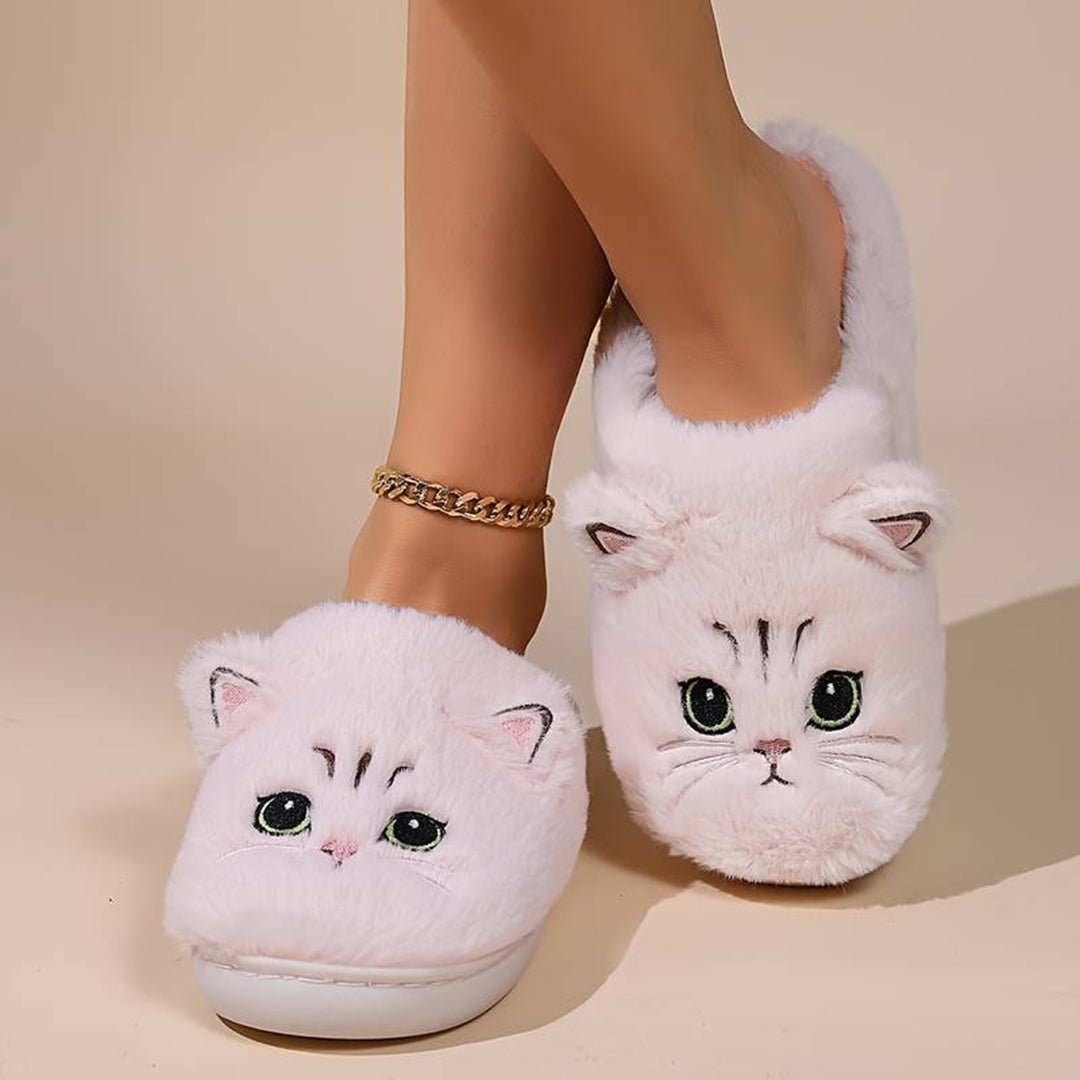 Comfortable Cat Slippers with Warmth