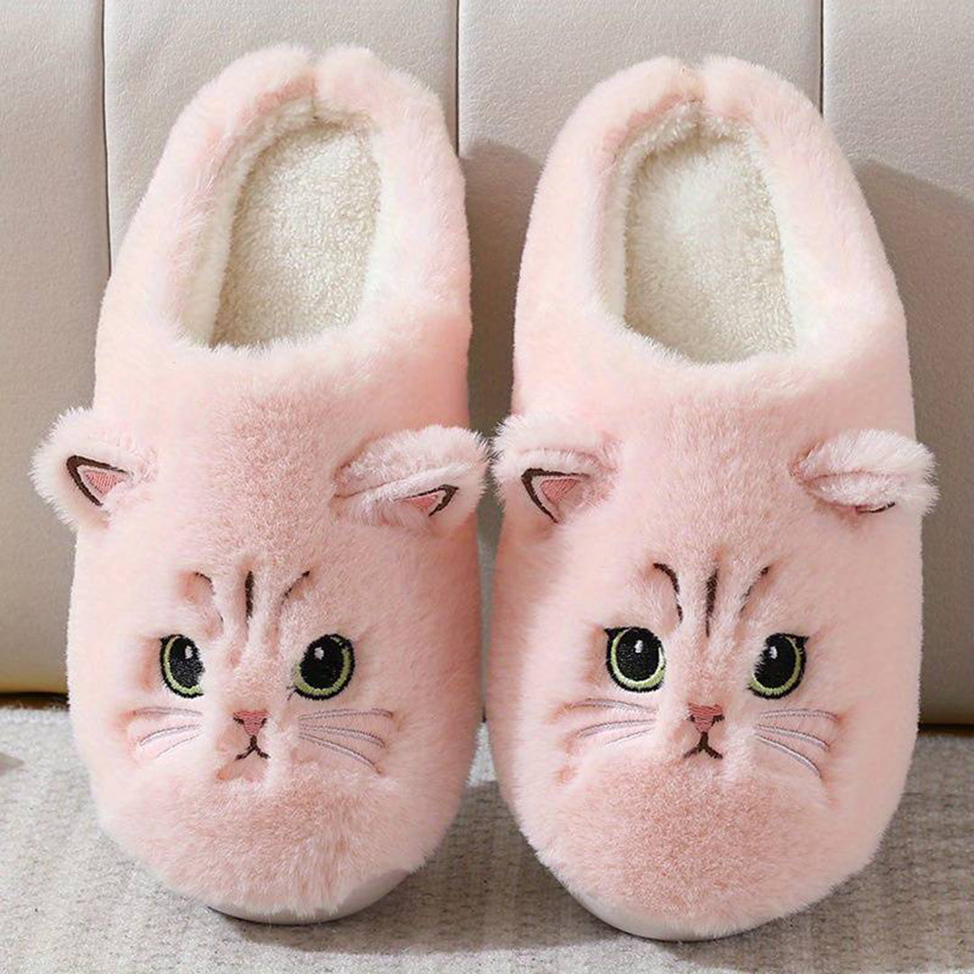 Comfortable Cat Slippers with Warmth