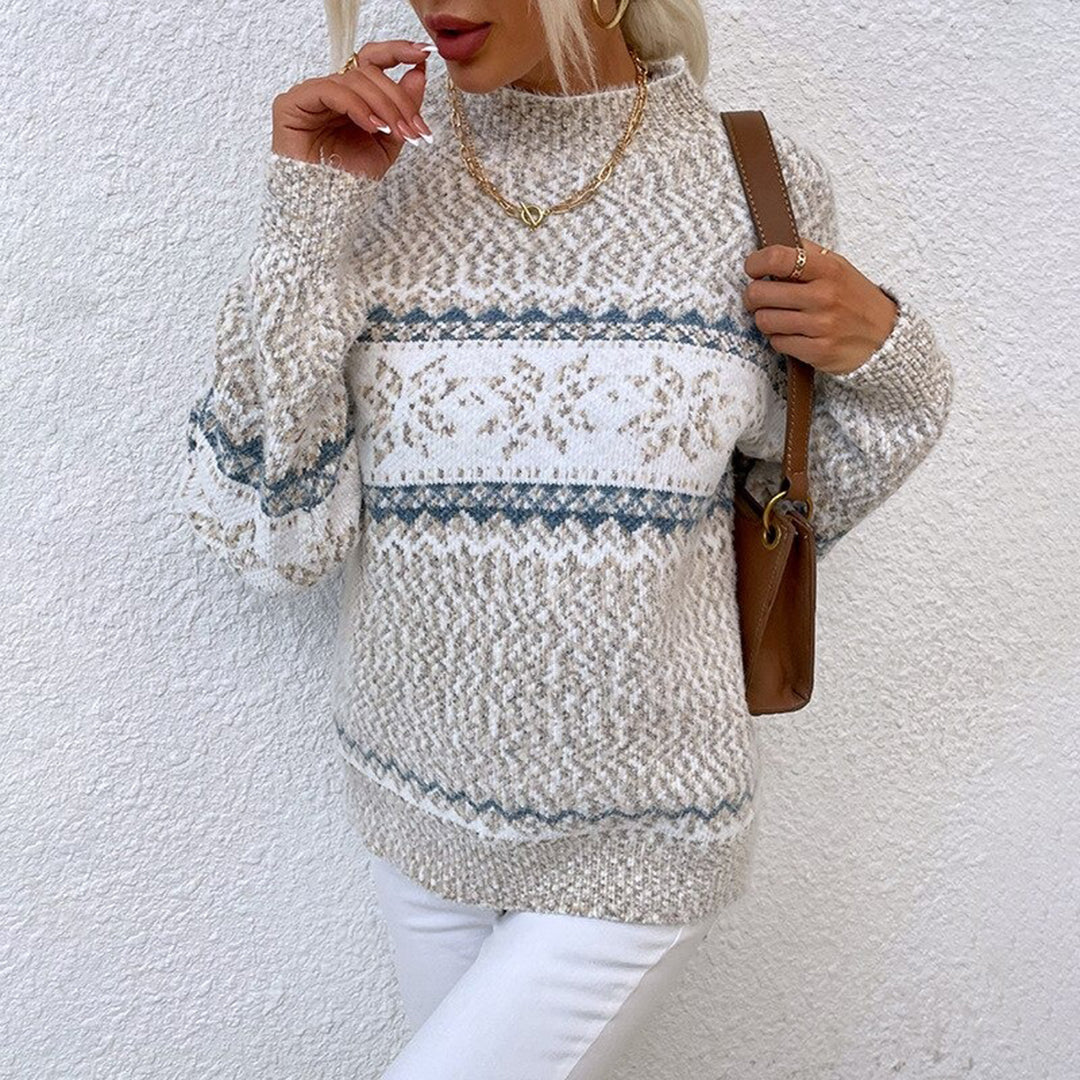 Women's Comfy Knit Patterned Sweater