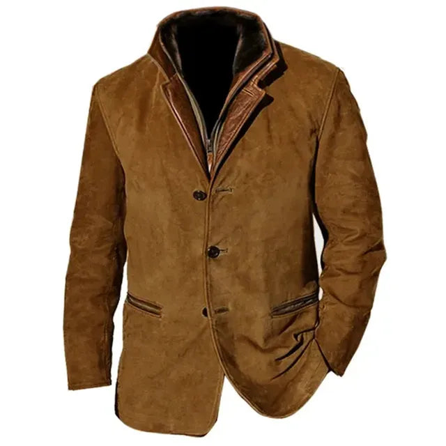Men’s Classic Tailored Blazer with Contrast Lapel