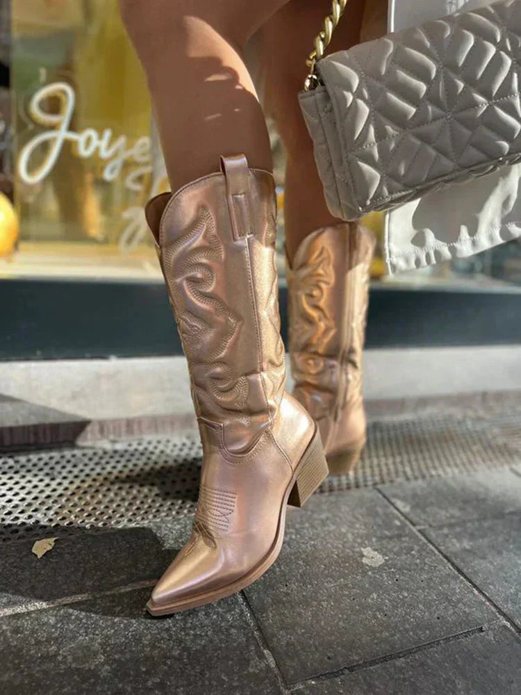 Elegant Women's Cowboy Boots – Modern Western Style with Comfort