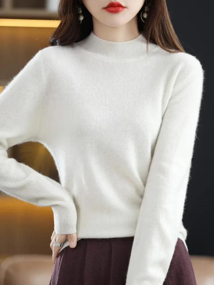 Women's Mock Neck Warm Knit Sweater