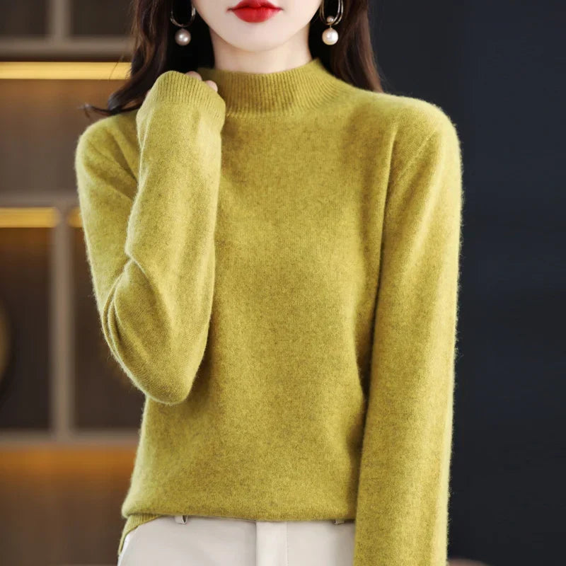 Women's Mock Neck Warm Knit Sweater