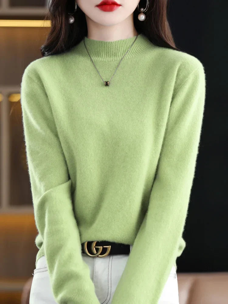 Women's Mock Neck Warm Knit Sweater