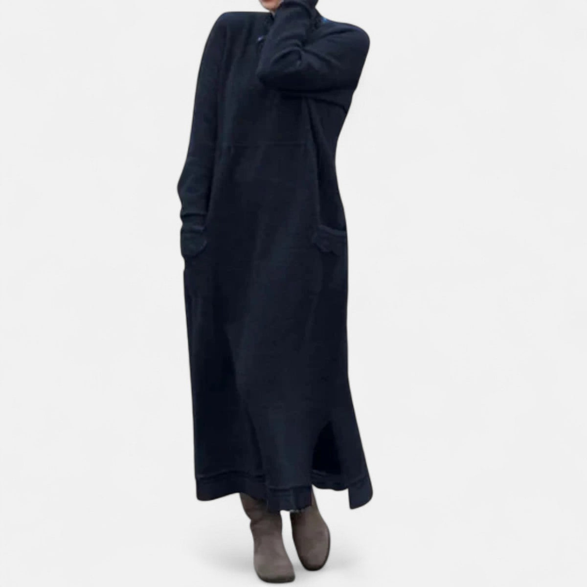 Women's Maxi Knit Dress with Mock Neck