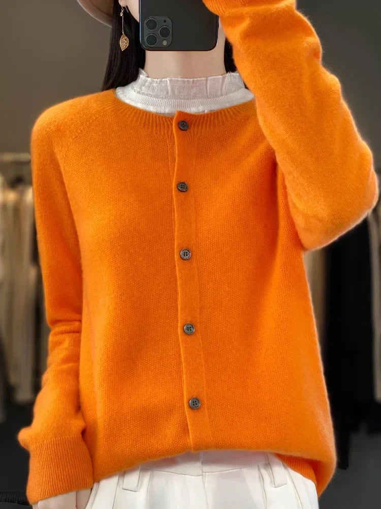 Women's Soft Long Sleeve Button-Up Knit Cardigan