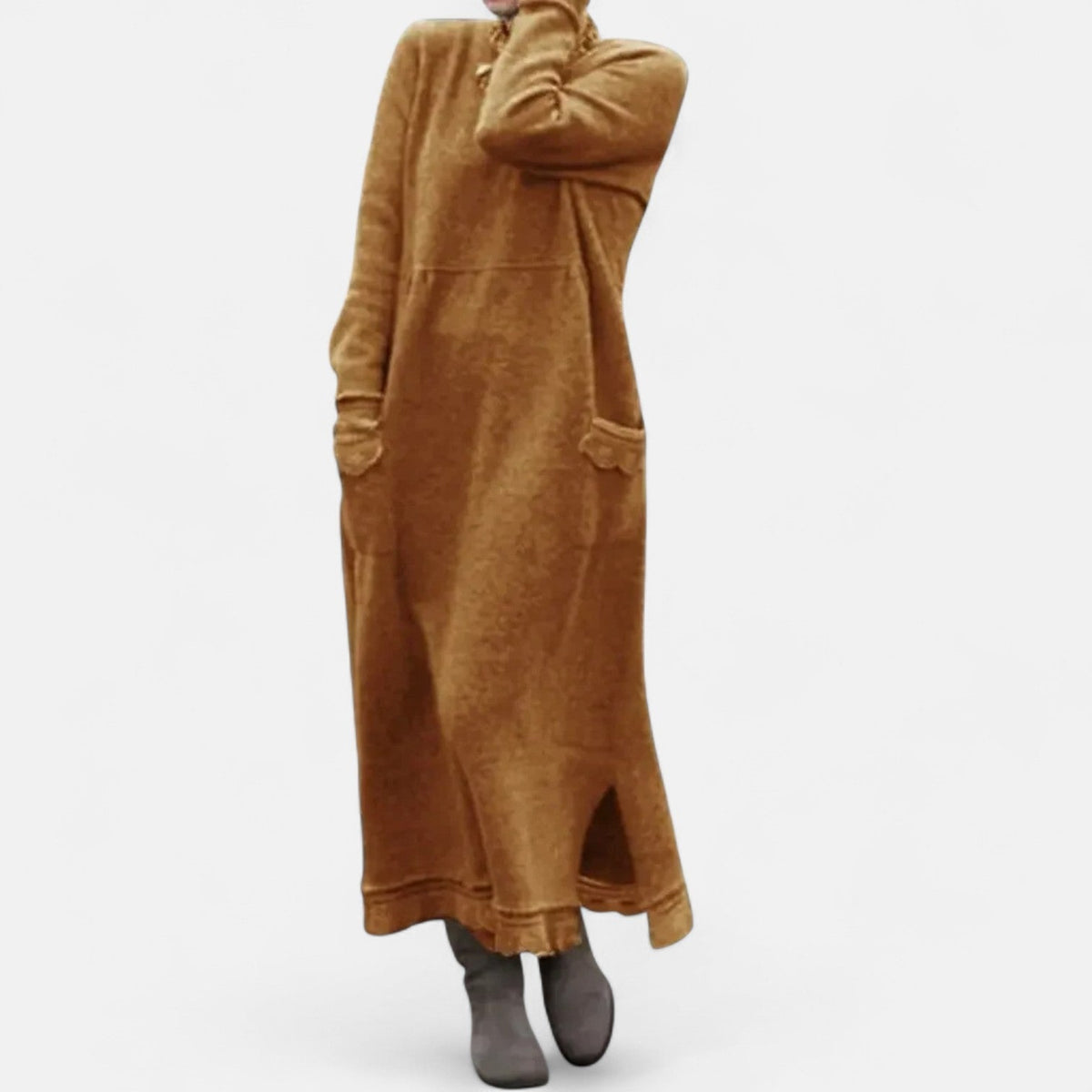 Women's Maxi Knit Dress with Mock Neck