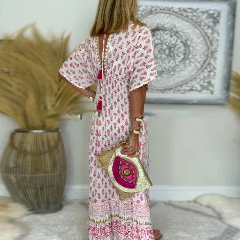 Women's Boho Print Maxi Dress | Vibrant, Flowing & Effortlessly Stylish