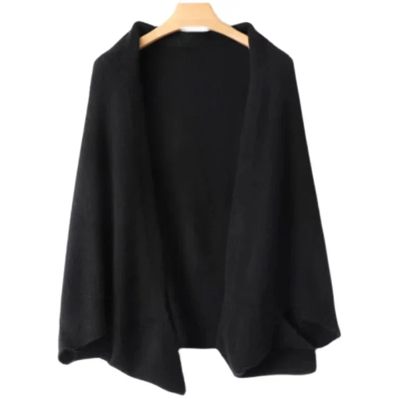 Women’s Soft Knit Open Front Cozy Layer Cardigan Shawl
