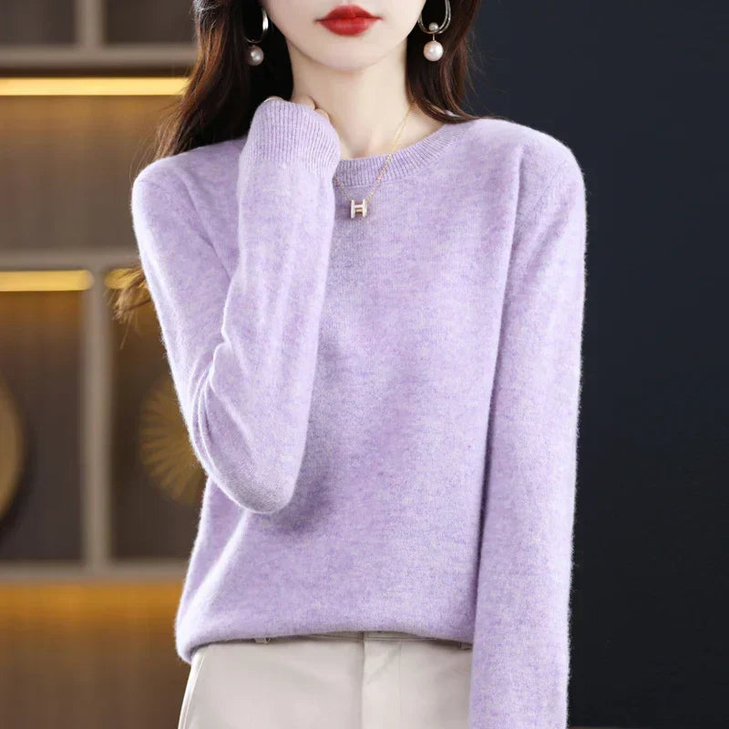 Women’s Elegant Classic Crew Neck Sweater
