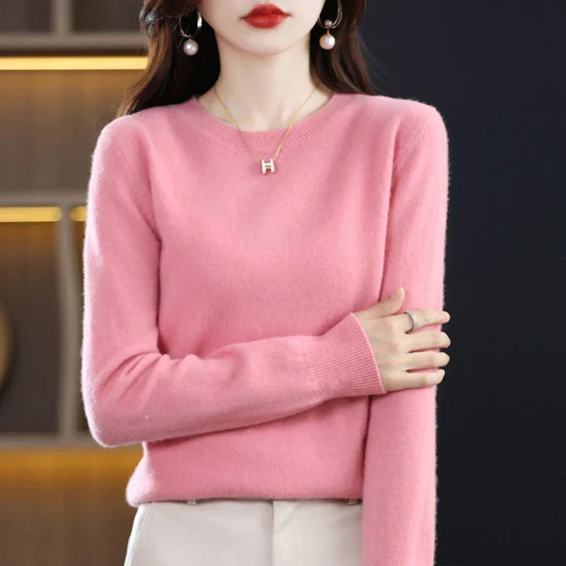 Women’s Elegant Classic Crew Neck Sweater