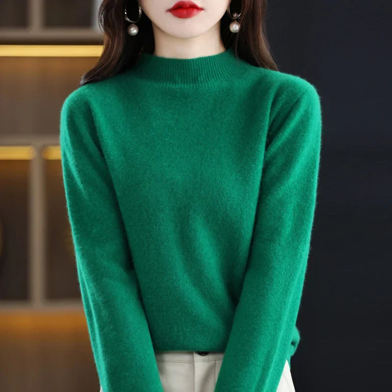 Women's Mock Neck Warm Knit Sweater