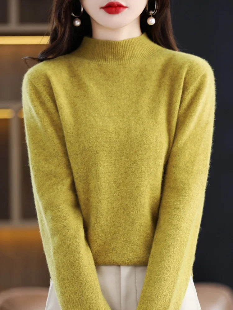 Women's Mock Neck Warm Knit Sweater
